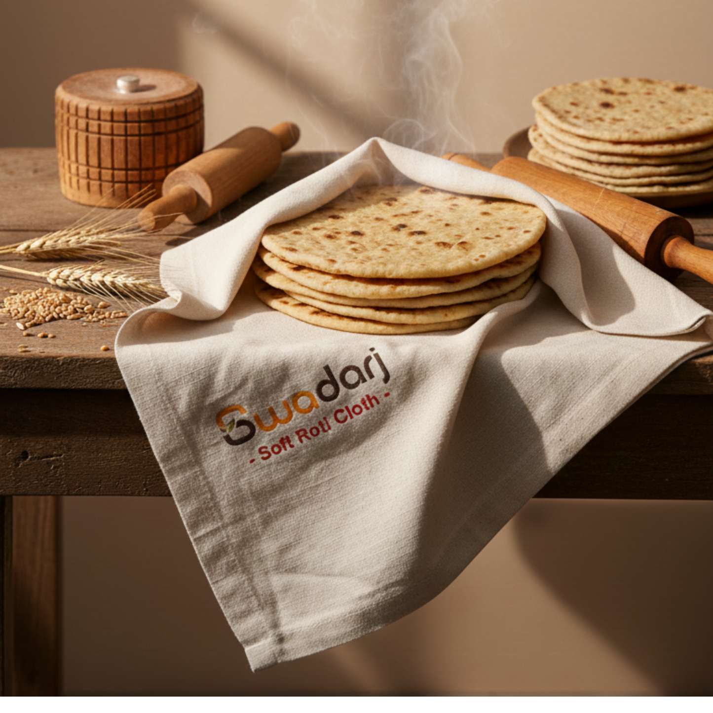 Traditional cotton roti cover for hot rotis