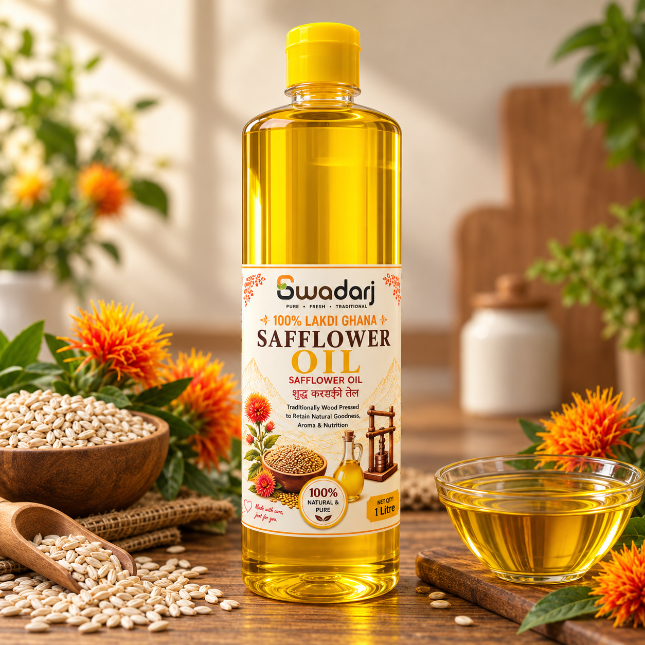 Pure Safflower (Kardai) Oil