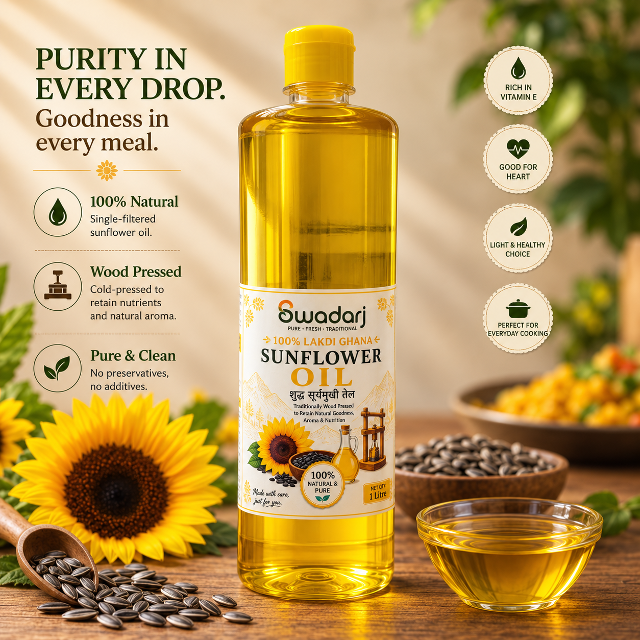 Pure & Natural Sunflower Oil