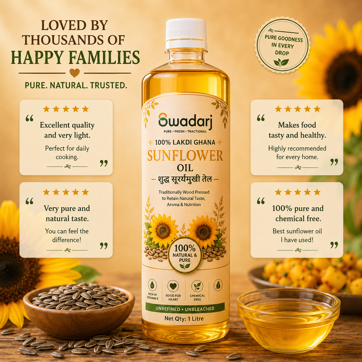 Pure & Natural Sunflower Oil
