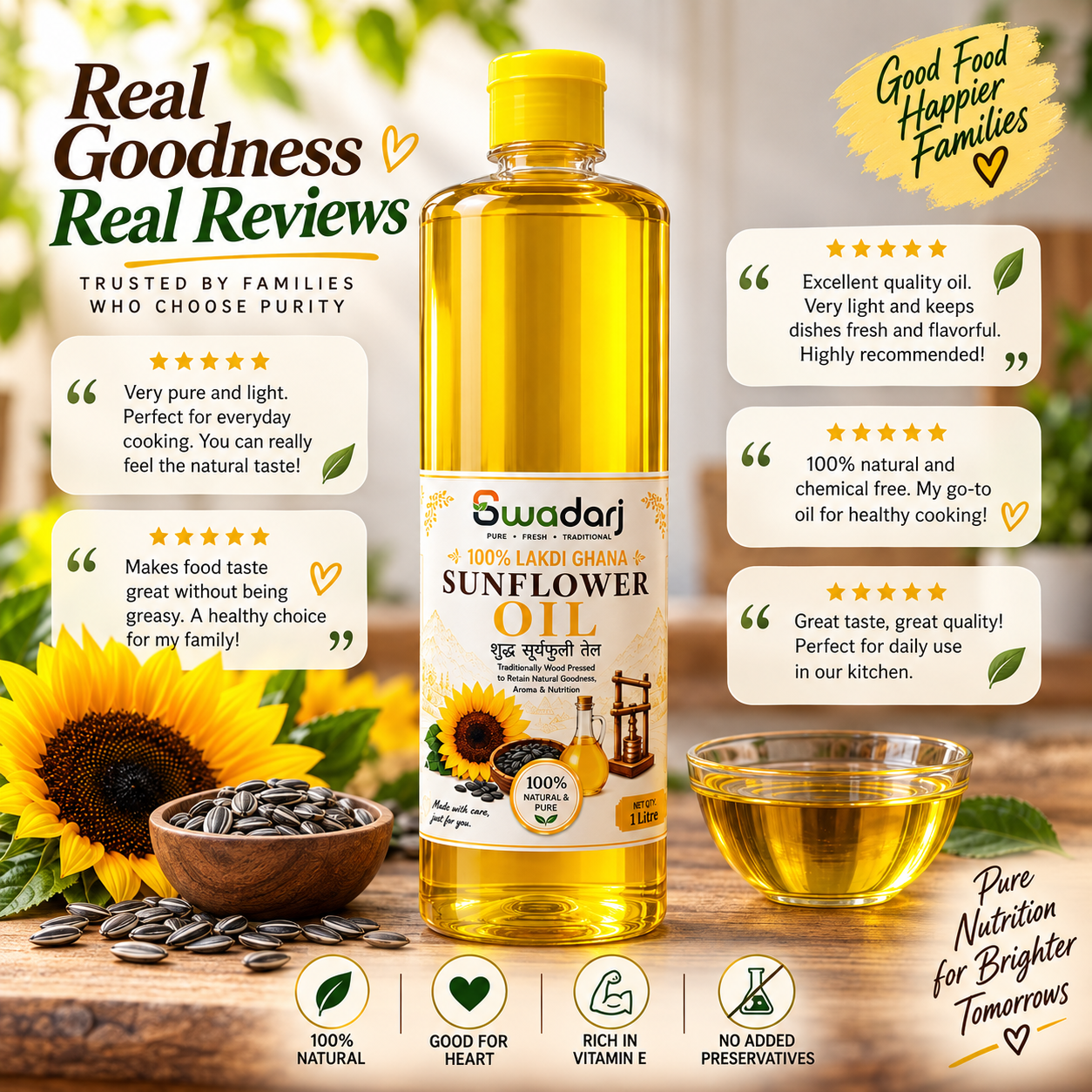 Pure & Natural Sunflower Oil