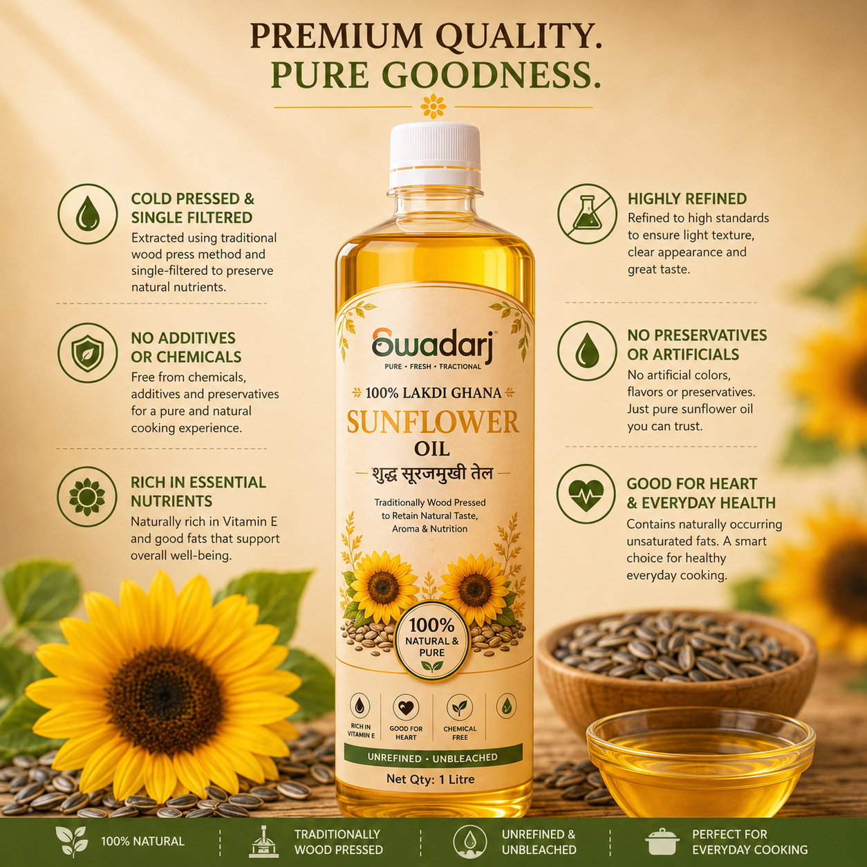 Pure & Natural Sunflower Oil