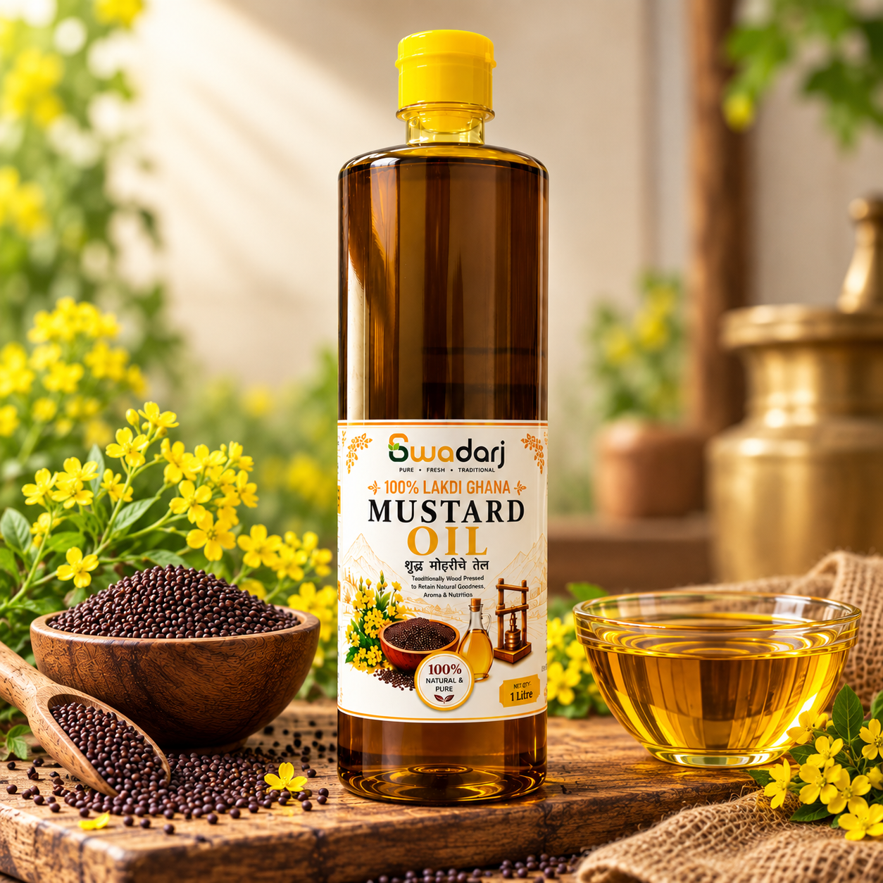 Premium Lakdi Ghana Black Mustard Oil