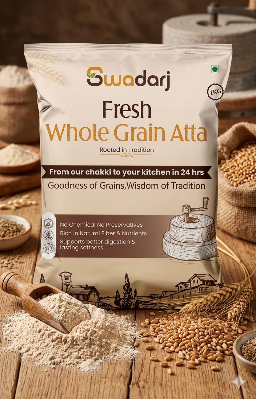 Lokwan Shuddha Gold wheat flour stone ground