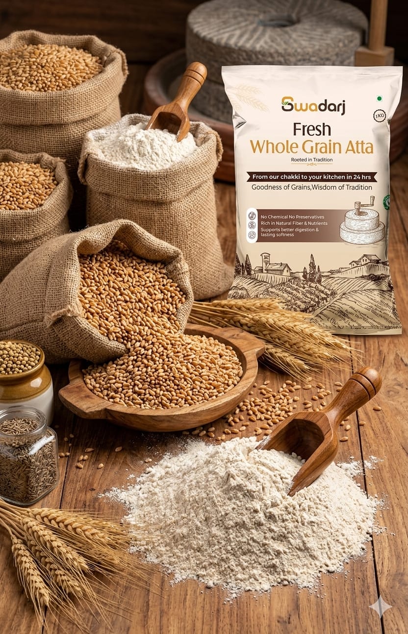 Lokwan Shuddha Gold wheat flour stone ground